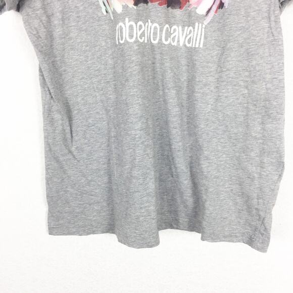 Roberto Cavalli Grey Tiger Short Sleeve Tee XL Cotton Graphic Animal Print - Picture 9 of 11